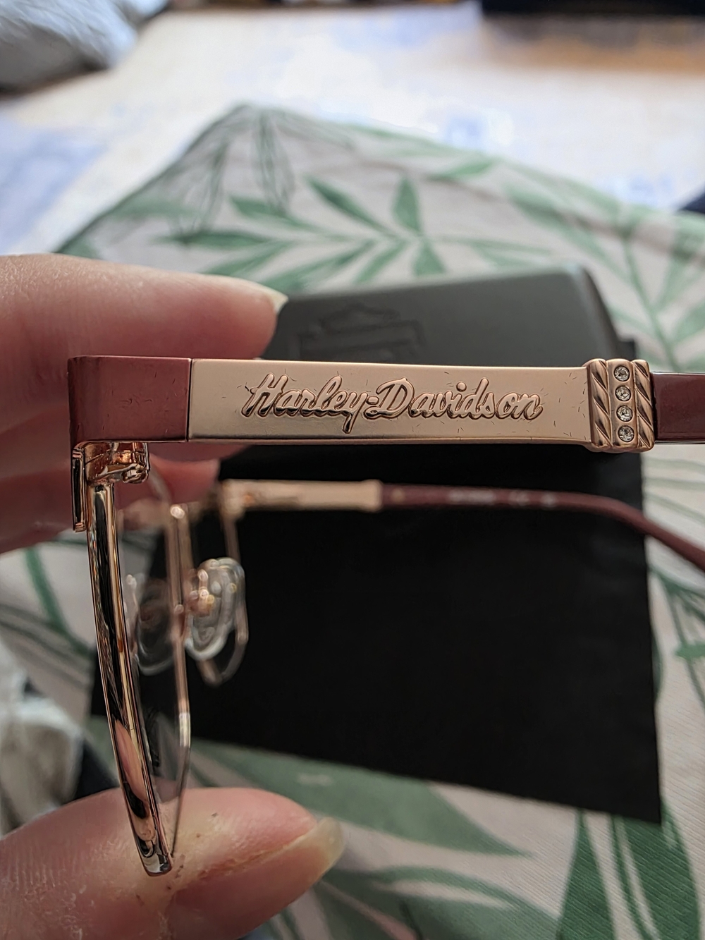 Harley-Davidson HD50076 073 Eyeglasses 56-15-140 Pink Gold RX Frames NEW - Picture 5 of 12